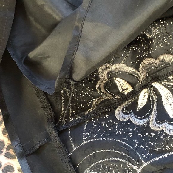 MONSOON Vintage Floral Embroidered Cotton/Silk Skirt US 6/EU 38 - Picture 12 of 16
